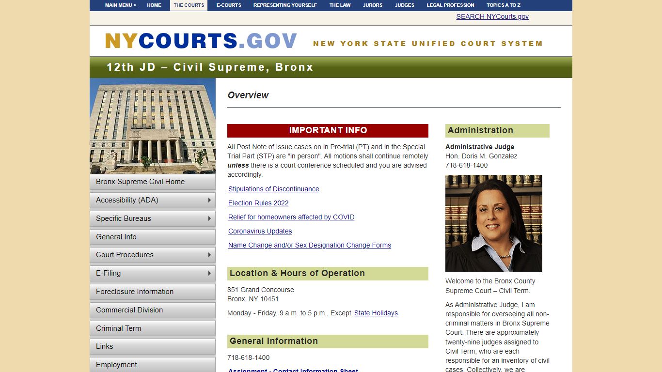 12JD – Civil Supreme, Bronx HOME | NYCOURTS.GOV - Judiciary of New York